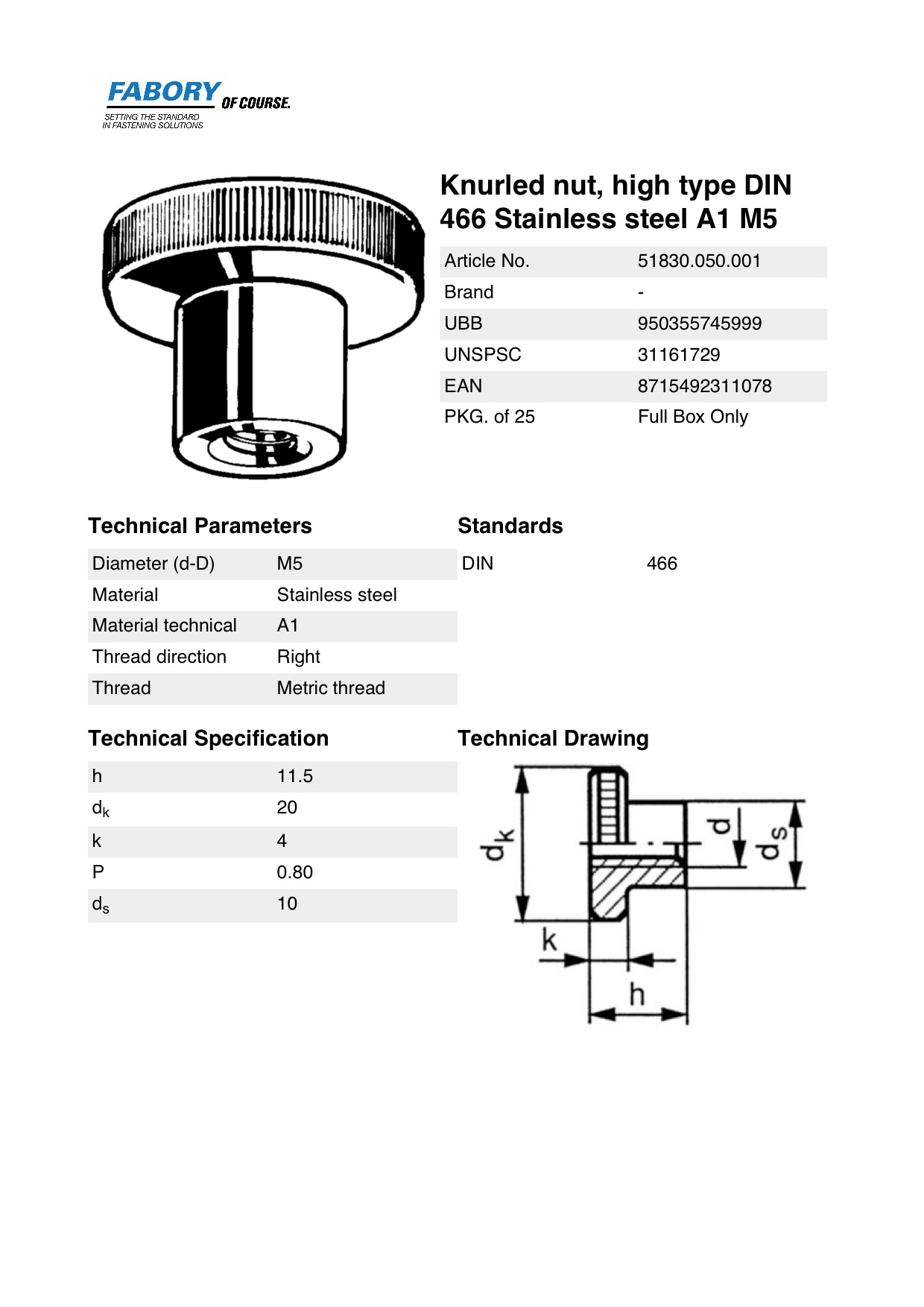25x Knurled nut, high type DIN 466 Stainless steel A1 M5 eBay